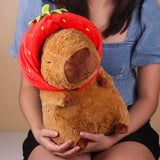 Capybara Plushie with Strawberry Hat - Gifts - Happy Balloon Shop - - Eat Cake Today - Birthday Cake Delivery - KL/PJ/Malaysia