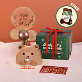 Christmas Teddy Whistle Cake 6" Bundle - Christmas 2024 - Ice Monster - - Eat Cake Today - Birthday Cake Delivery - KL/PJ/Malaysia