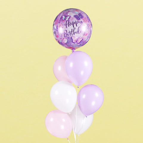 Lilac Butterfly Balloons 7 pieces - Balloons - Happy Balloon Shop - - Eat Cake Today - Birthday Cake Delivery - KL/PJ/Malaysia