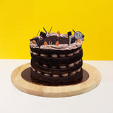 Hazelnut Chocolate Vegan Naked Cake 6" - Vegan Cakes - Junandus - - Eat Cake Today - Birthday Cake Delivery - KL/PJ/Malaysia