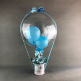 Hot Air Bubble Balloon Baby's Breath Flower Box - Balloons - Luxe Florist - Sky Blue - Eat Cake Today - Birthday Cake Delivery - KL/PJ/Malaysia