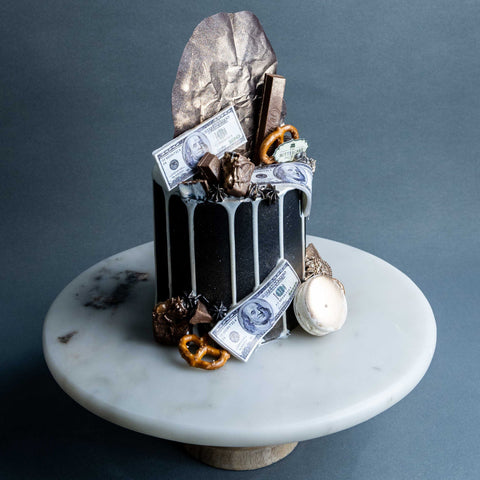 Abstract Concrete Black x Grey Cake | Best Birthday Cake In Singapore –  Honeypeachsg Bakery